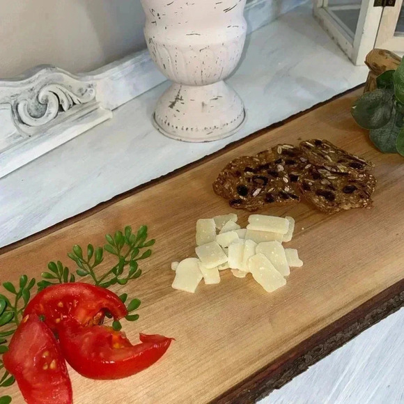 Charcuterie board. Live Edge MAPLE. CUSTOM MADE. BRANCH HANDLES, OILED FOOD SAFE - Picture 5 of 13